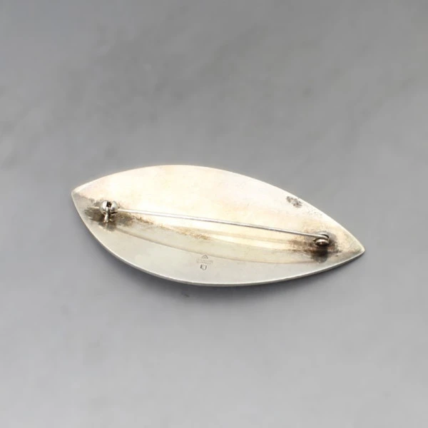 Eigil Jensen for Anton Michelsen Silver Leaf Brooch
